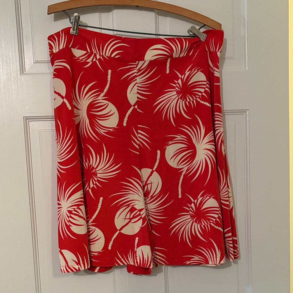 Trashy Diva Red and Cream Tropical Print Skort